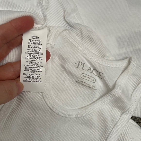 Place Ribbed White Tank Top - Picture 3 of 3